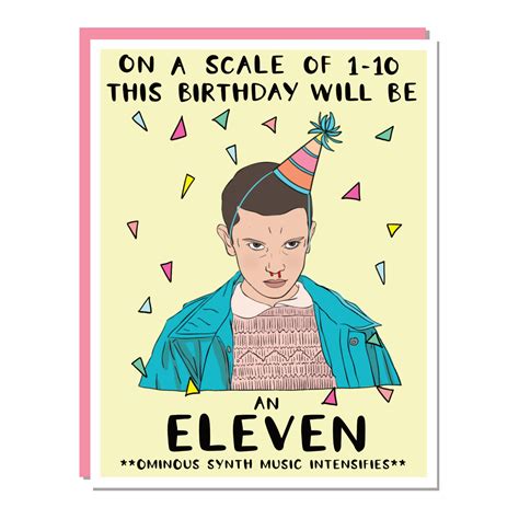 Printable Stranger Things Birthday Card